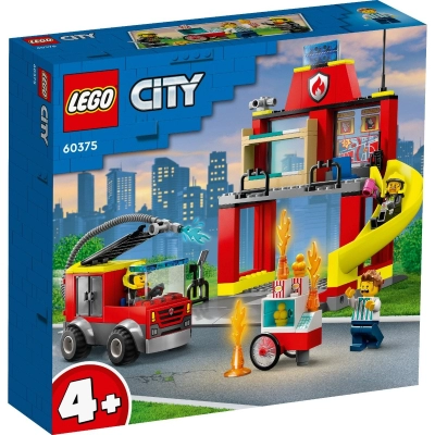 LEGO City - Remiza si masina de pompieri (60375)