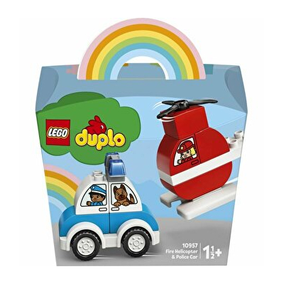 LEGO DUPLO - Elicopter de pompieri si masina de politie (10957)