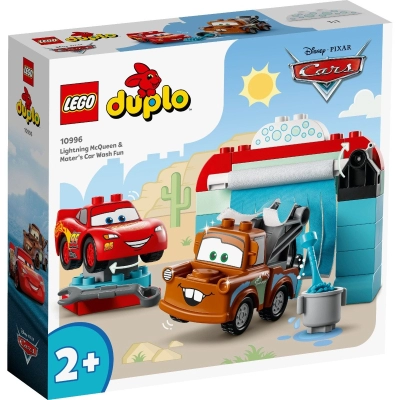 LEGO DUPLO - Masini de la Disney si Pixar distractie la spalatorie cu Fulger Mcqueen si Bucsa (10996)