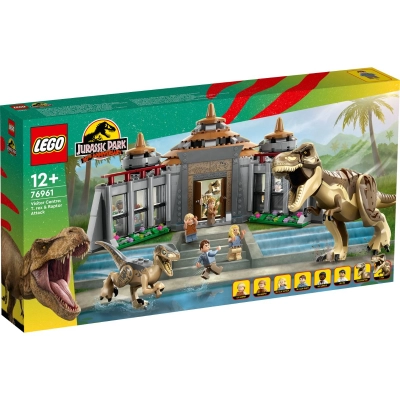 LEGO Jurassic Park - Centru pentru turisti trex si raptor la atac (76961)