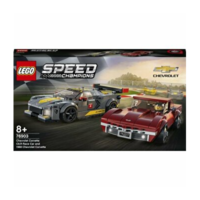LEGO Speed Champions - Masina de curse Chevrolet Corvette C8.R si 1968 Chevrolet Corvette (76903)