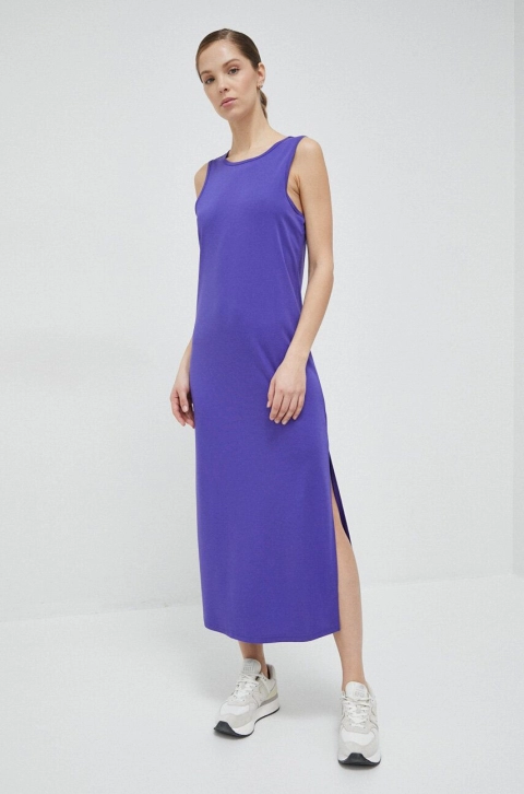 4F rochie culoarea violet, maxi, drept