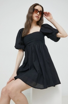 Abercrombie & Fitch rochie culoarea negru, mini, evazati