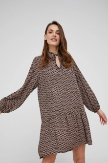 Answear Lab rochie culoarea albastru marin, mini, evazati