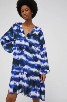 Answear Lab rochie culoarea albastru marin, mini, evazati