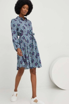 Answear Lab rochie culoarea albastru marin, mini, evazati