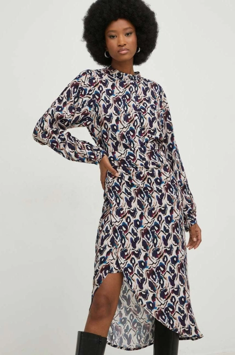 Answear Lab rochie culoarea bej, maxi, drept