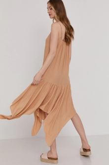 Answear Lab Rochie culoarea bej, maxi, evazata