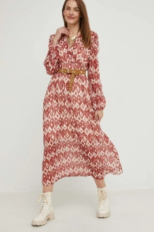 Answear Lab rochie culoarea bej, maxi, evazati