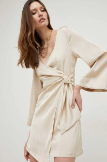 Answear Lab rochie culoarea bej, mini, drept