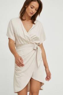 Answear Lab rochie culoarea bej, mini, evazati