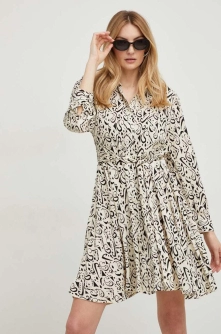 Answear Lab rochie culoarea bej, mini, evazati