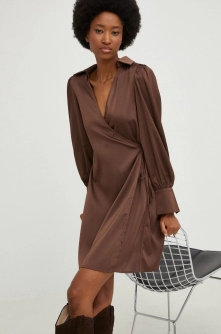 Answear Lab rochie culoarea maro, mini, drept