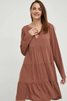 Answear Lab rochie culoarea maro, mini, evazati
