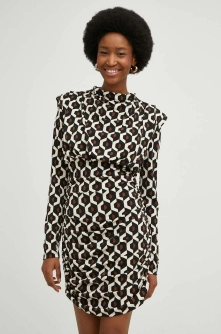 Answear Lab rochie culoarea maro, mini, mulata