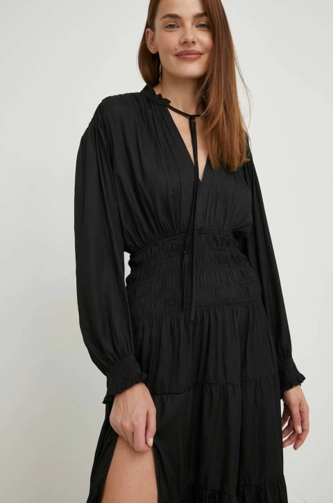 Answear Lab rochie culoarea negru, maxi, drept