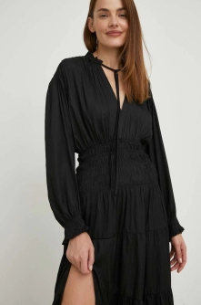 Answear Lab rochie culoarea negru, maxi, drept
