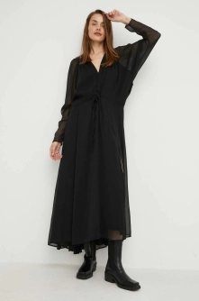Answear Lab rochie culoarea negru, maxi, drept