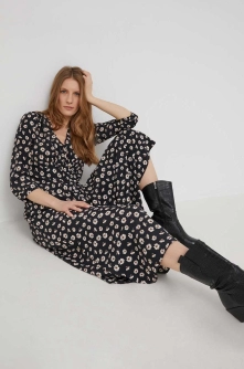 Answear Lab rochie culoarea negru, maxi, evazati