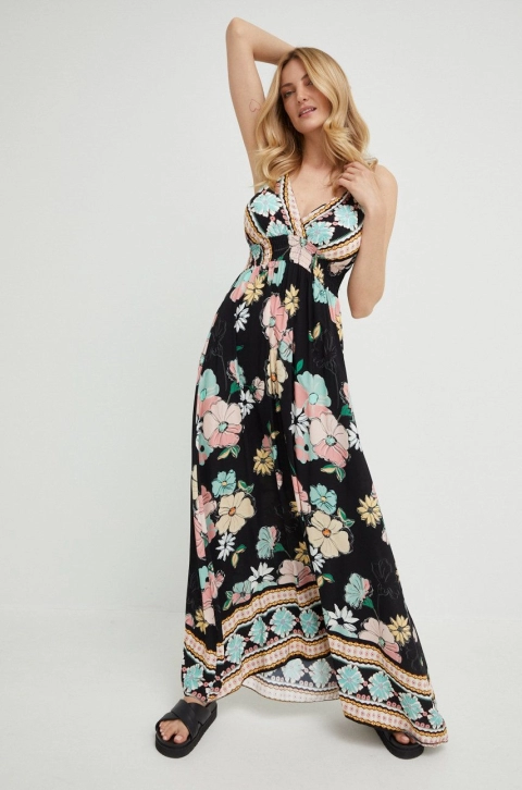 Answear Lab rochie culoarea negru, maxi, evazati
