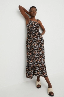 Answear Lab rochie culoarea negru, maxi, evazati