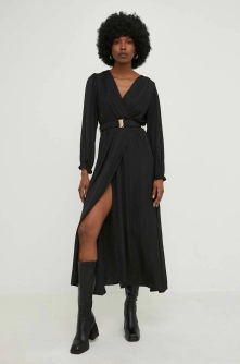 Answear Lab rochie culoarea negru, maxi, evazati