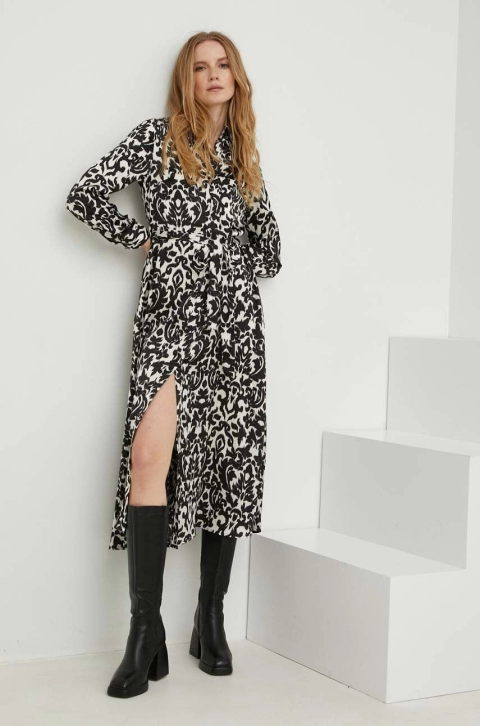 Answear Lab rochie culoarea negru, maxi, evazati