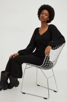 Answear Lab rochie culoarea negru, maxi, mulata