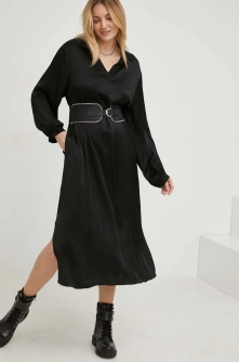 Answear Lab rochie culoarea negru, maxi, oversize