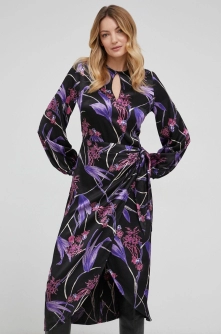 Answear Lab rochie culoarea negru, midi, drept