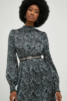 Answear Lab rochie culoarea negru, midi, evazati