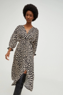 Answear Lab rochie culoarea negru, midi, evazati