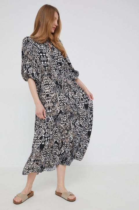 Answear Lab rochie culoarea negru, midi, oversize