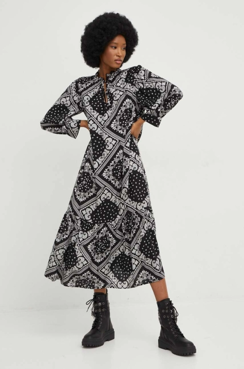 Answear Lab rochie culoarea negru, midi, oversize
