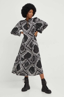 Answear Lab rochie culoarea negru, midi, oversize