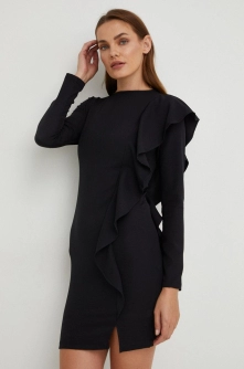 Answear Lab rochie culoarea negru, mini, drept