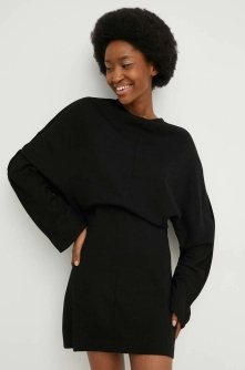 Answear Lab rochie culoarea negru, mini, drept