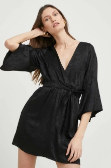 Answear Lab rochie culoarea negru, mini, drept
