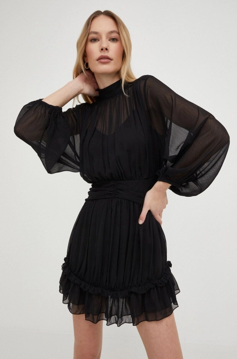 Answear Lab rochie culoarea negru, mini, drept