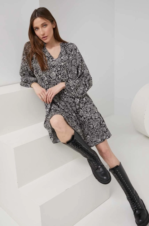 Answear Lab rochie culoarea negru, mini, evazati
