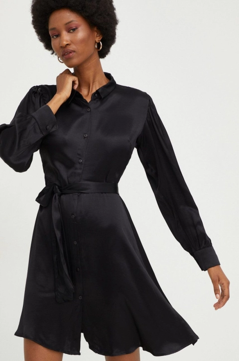 Answear Lab rochie culoarea negru, mini, evazati