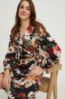 Answear Lab rochie culoarea negru, mini, evazati