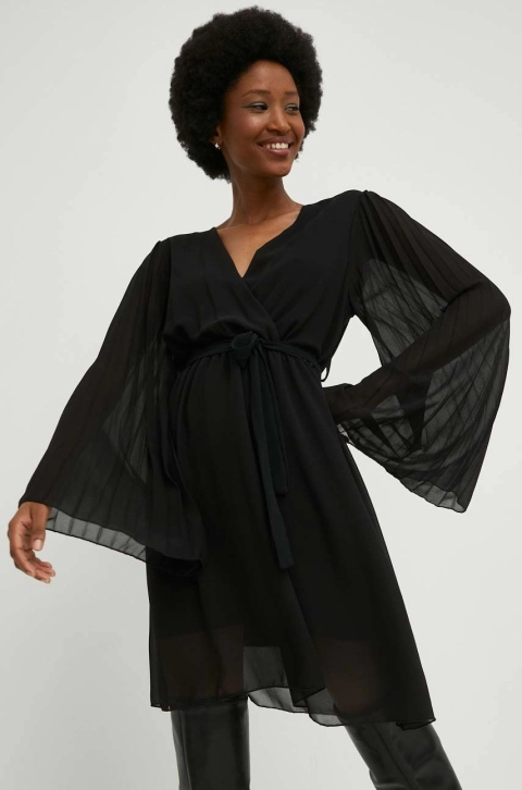 Answear Lab rochie culoarea negru, mini, evazati