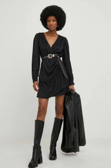 Answear Lab rochie culoarea negru, mini, evazati