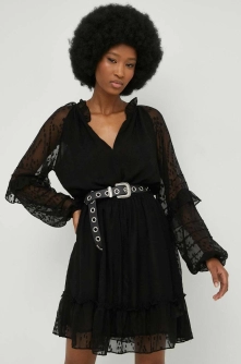 Answear Lab rochie culoarea negru, mini, evazati