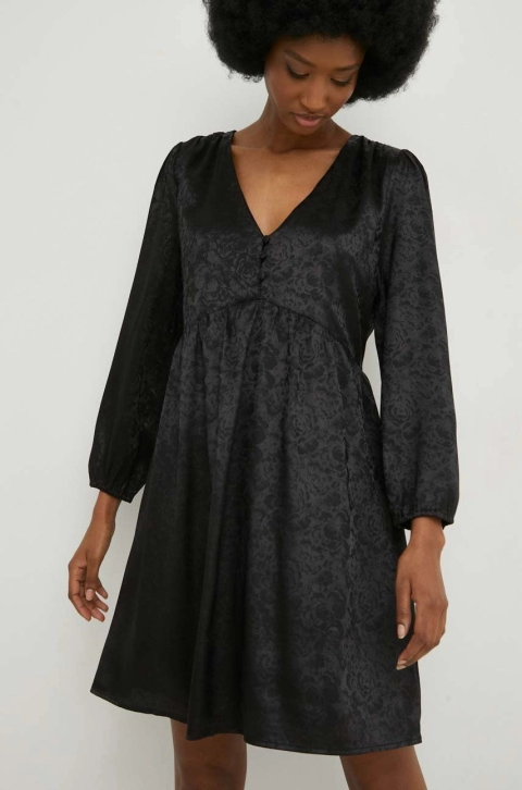 Answear Lab rochie culoarea negru, mini, evazati