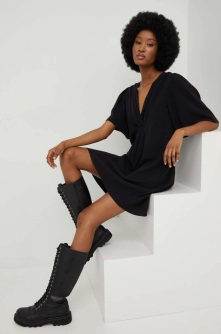 Answear Lab rochie culoarea negru, mini, evazati