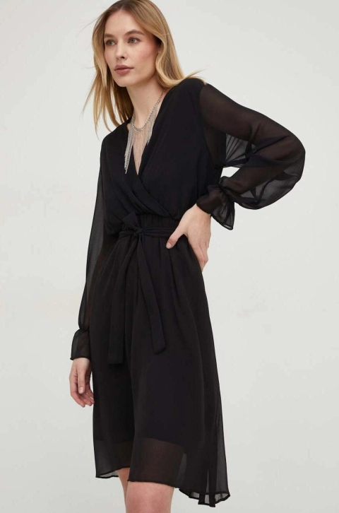 Answear Lab rochie culoarea negru, mini, evazati