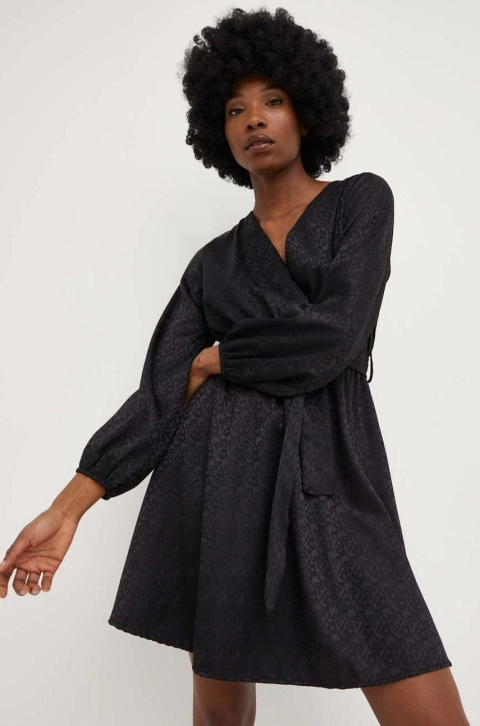 Answear Lab rochie culoarea negru, mini, evazati