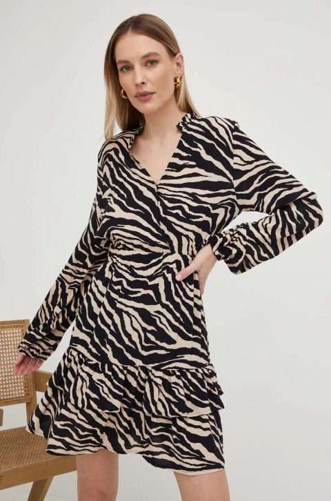 Answear Lab rochie culoarea negru, mini, evazati